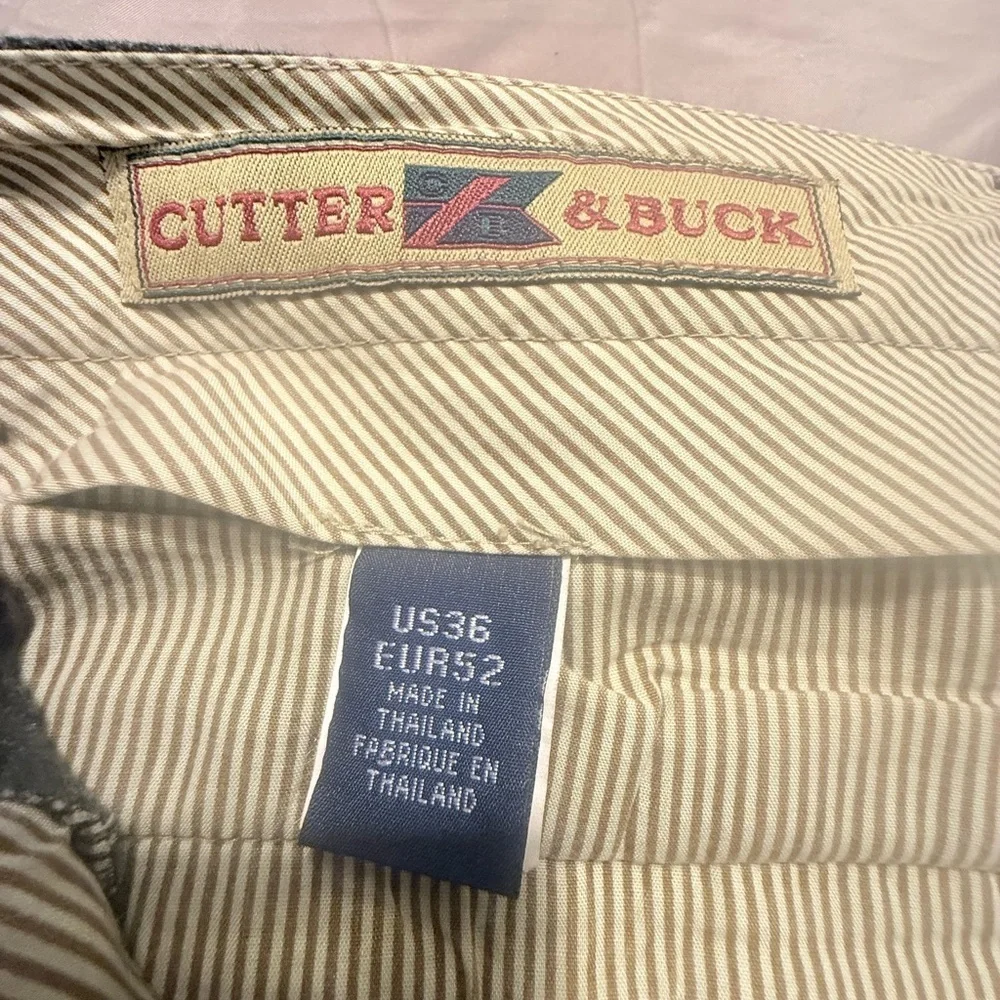 Cutter & Buck Dark Gray Dress Pants 100% Cotton Size 36